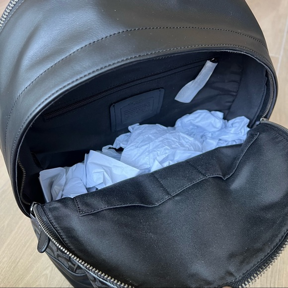 Coach West Backpack In Signature Canvas With Varsity Stripe - Picture 9 of 11